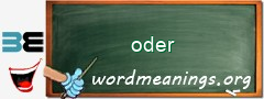 WordMeaning blackboard for oder